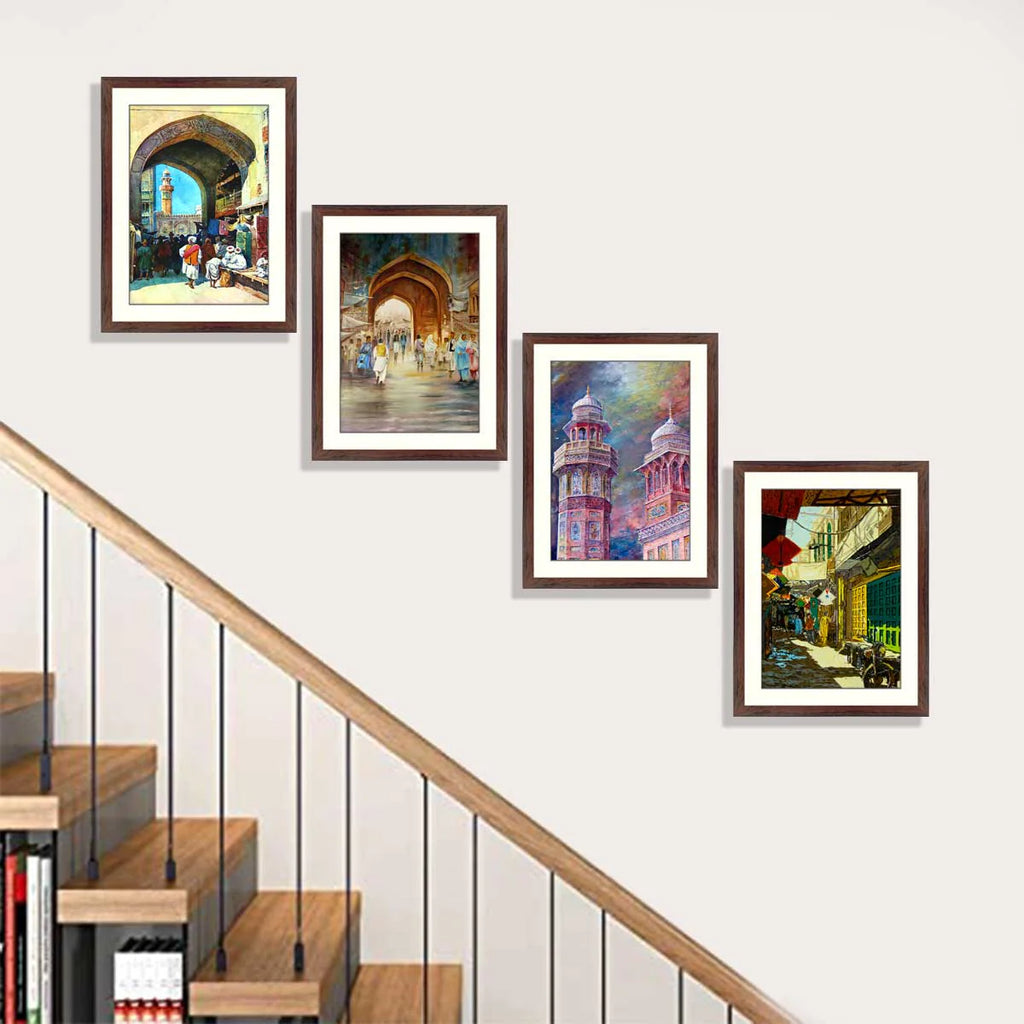 Set of 4 Historical Framed Art