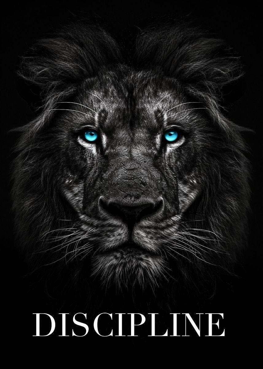 Eagle Lion Wolf Posters with Focus Discipline Execute Quote, Modern Office Decor