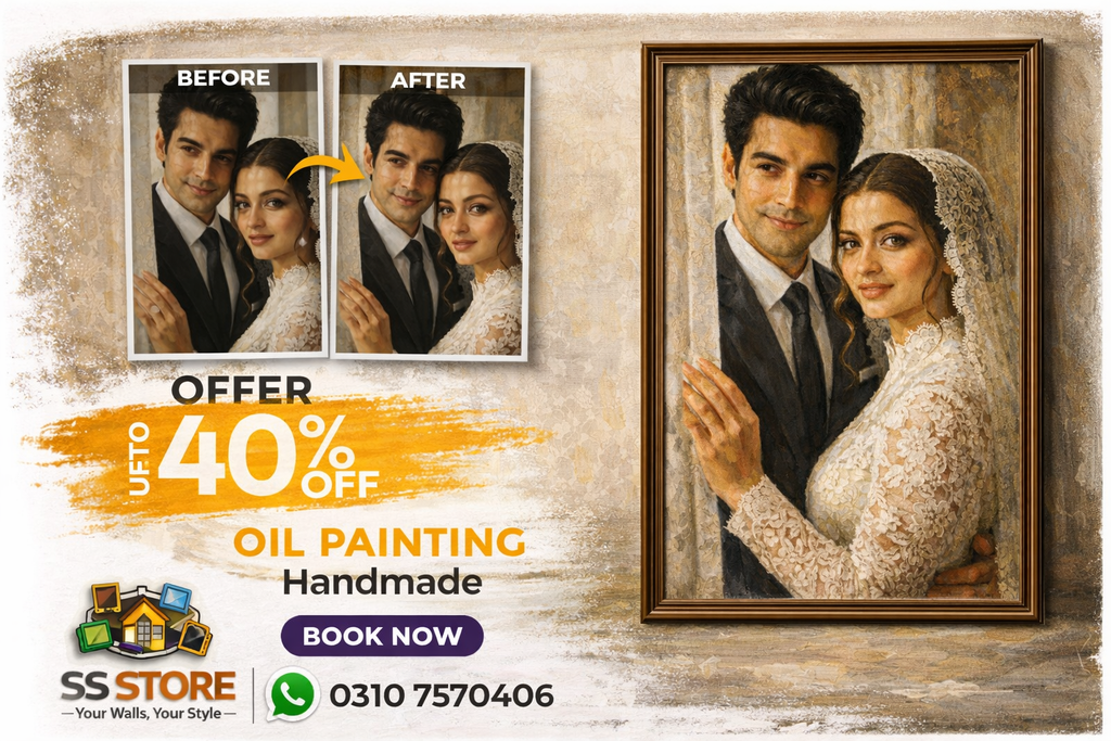 Turn Your Wedding Photo Into a Premium Oil Painting✨
Before & After Wall Art for Your Home❤️
